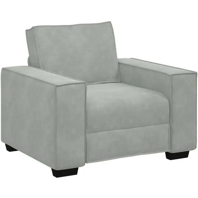 vidaXL Fauteuil - 100x78x84 - cm - fluweel - lichtgrijs