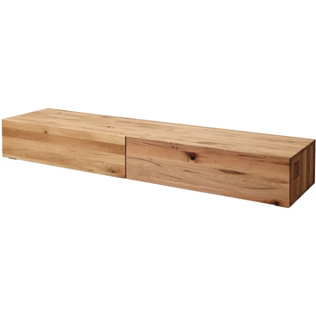MASSIVMOEBEL24 .DE wilde eik / moseik TV-meubel blank massief hout 220x52x32 cm (BxTxH) geolied volledig massief gemonteerd FRANKFURT #108