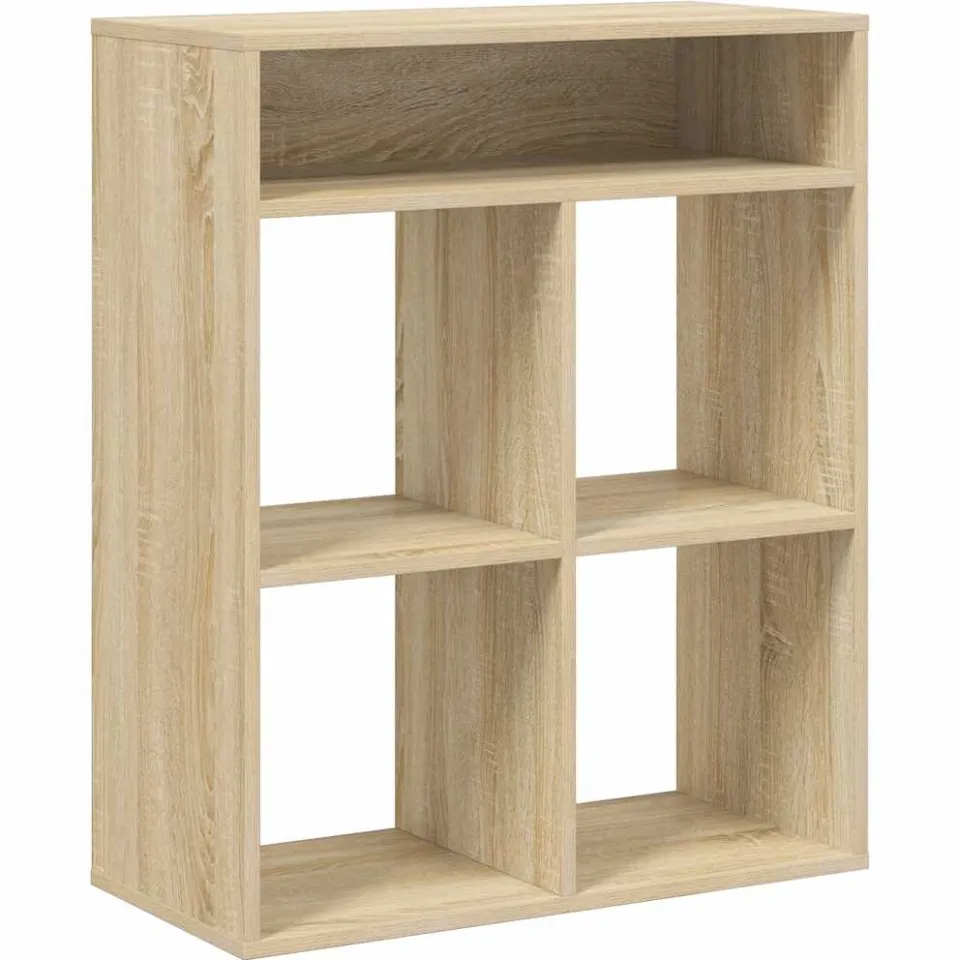 vidaXL Boekenkast 66x31x80 cm bewerkt hout sonoma eikenkleurig, foto 3