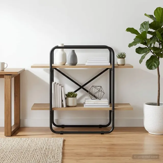vidaXL Boekenrek 2-laags 80 x 35 x 70 cm PB Sonoma Eiken Bruin