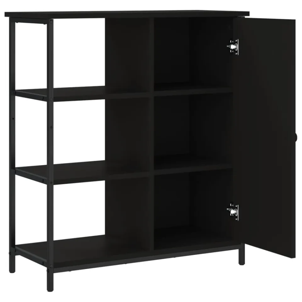 vidaXL Dressoir 70x30x80 cm bewerkt hout zwart