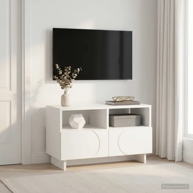 vidaXL TV-standaard 60 x 34.5 x 40 cm Wit Bewerkt hout