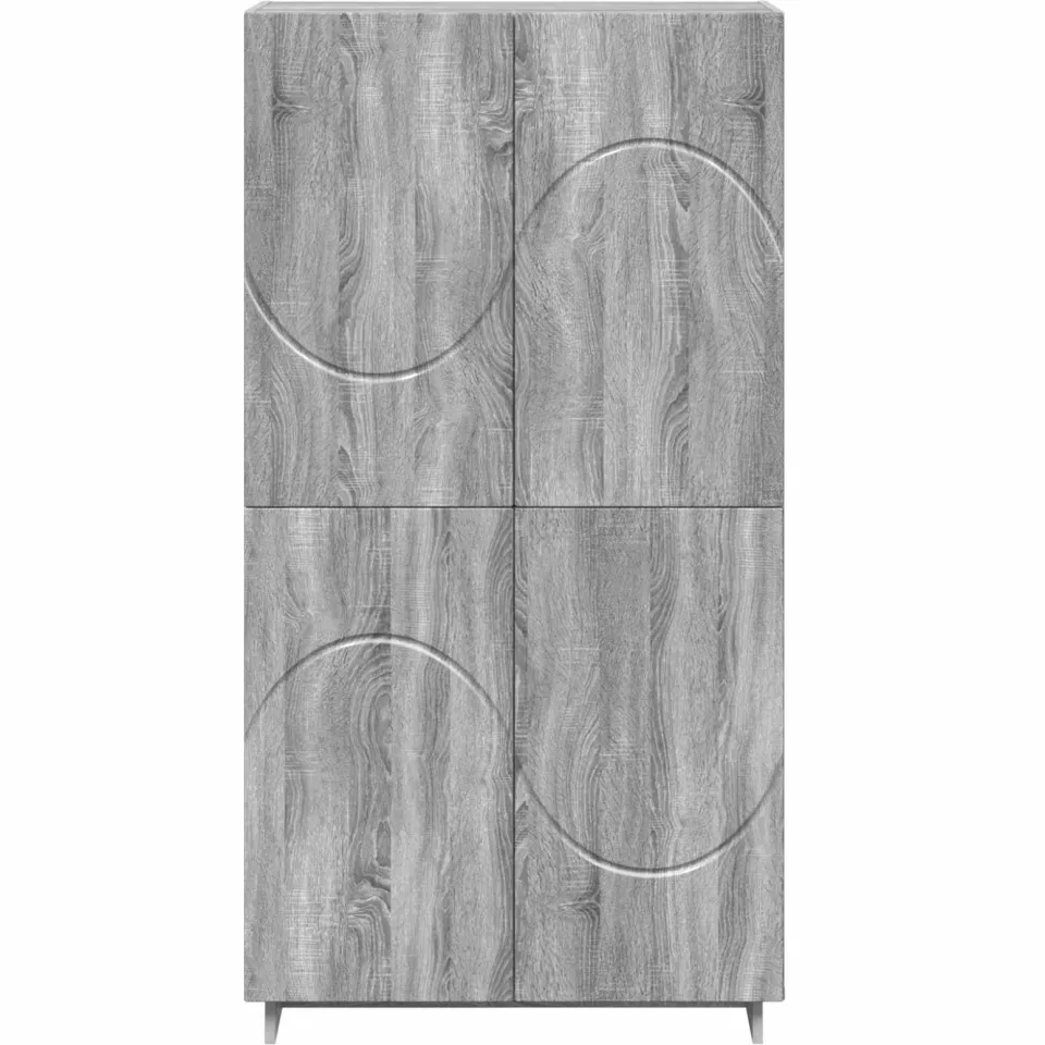 vidaXL Hoge kast Grijs Sonoma 79 x 41 x 151 cm Bewerkt hout, foto 4