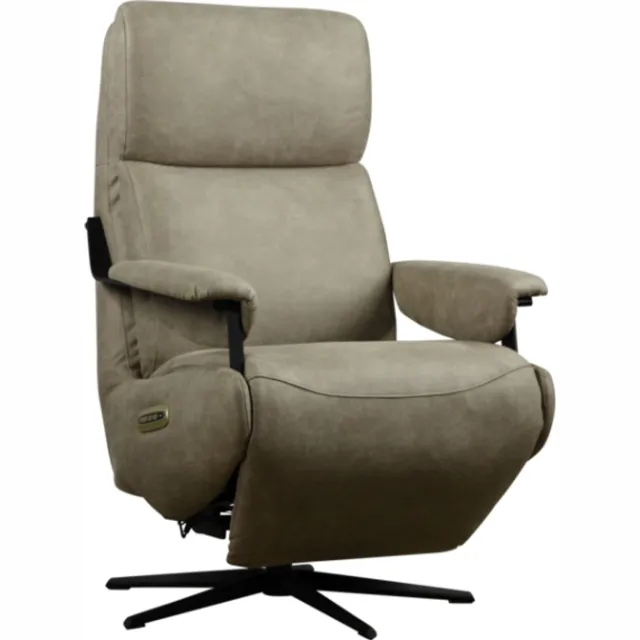 Meubelplaats Elektrische relaxfauteuil Theo - Bull Clay 84 - Zero Gravity - 3 motoren en accu Taupe