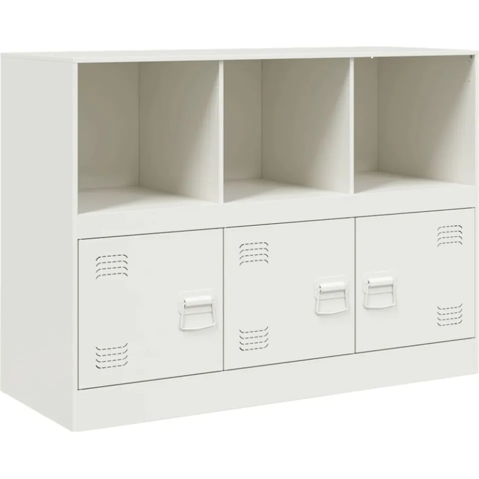 vidaXL Dressoir 99x39x73 cm staal wit