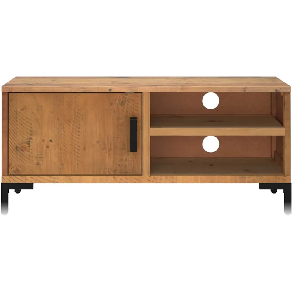 vidaXL Tv-meubel 90x30x40 cm massief grenenhout bruin