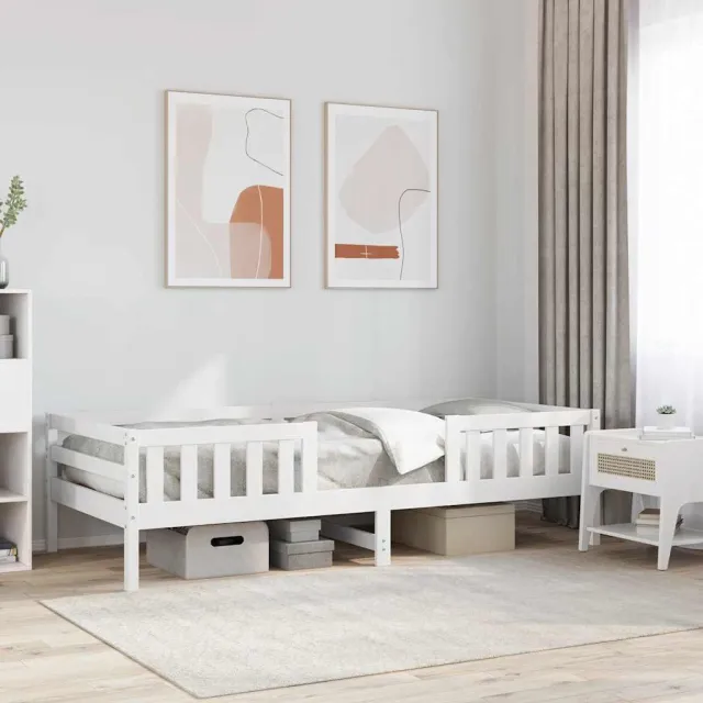 vidaXL Bedframe zonder matras massief grenenhout wit 80x200 cm