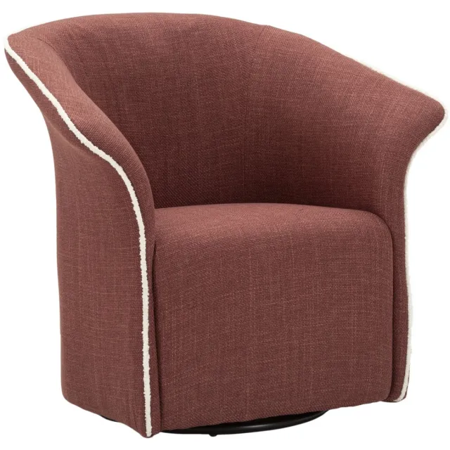 Mauro Ferretti Fauteuil Siena Swivel Armchair Bordeaux 83,5×66×80 cm