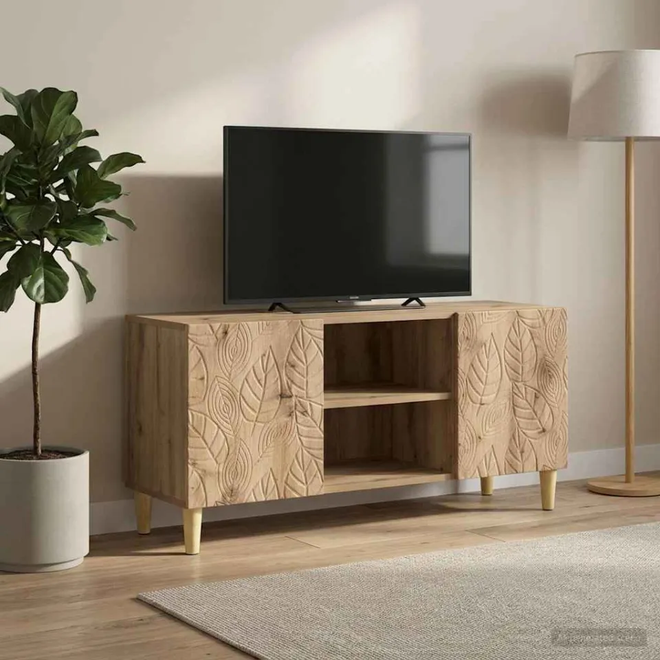 vidaXL TV-kast 102 x 34,5 x 50 cm Artisanaal eiken Bewerkt hout, foto 3
