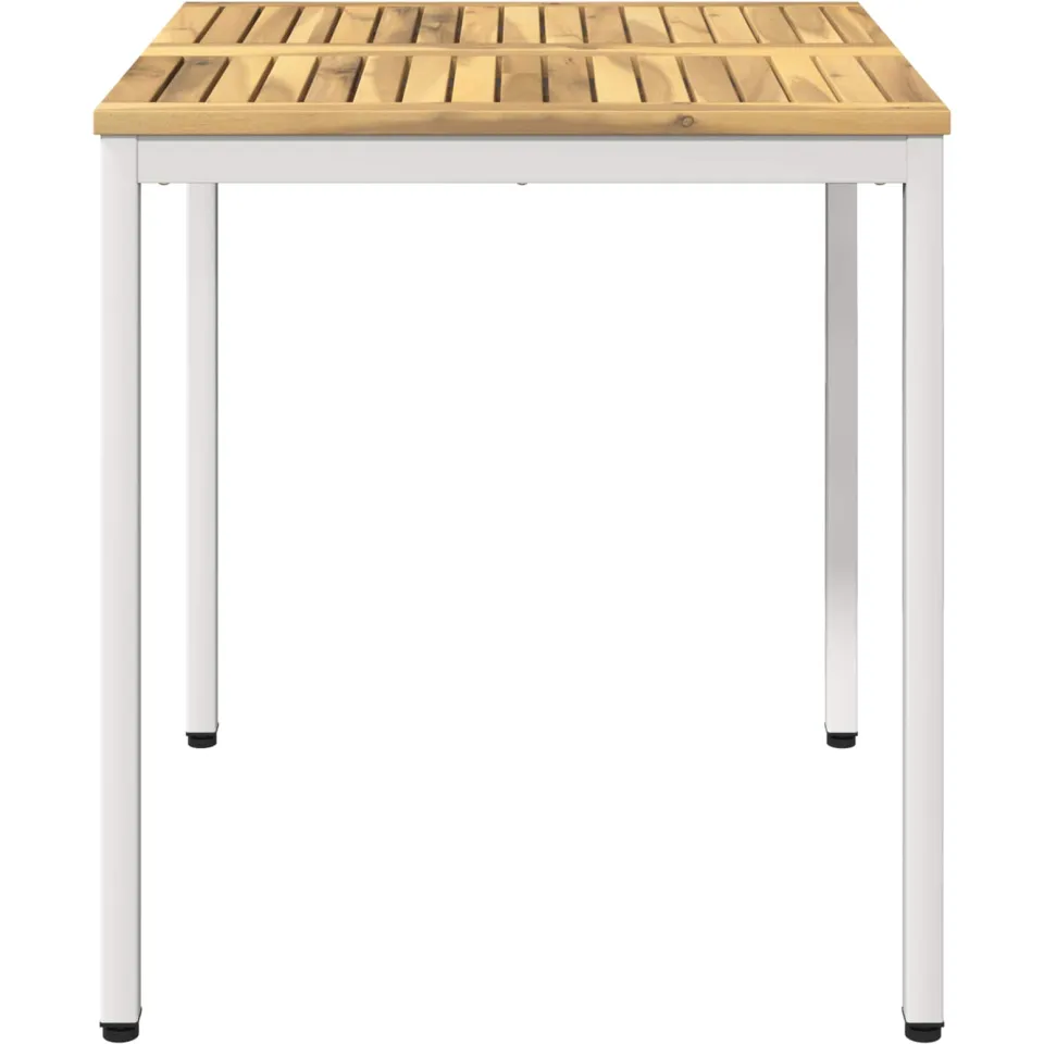 vidaXL Tuindiner tafel NAARDEN Witgewassen 70 x 68,5 x 75 cm Bruin