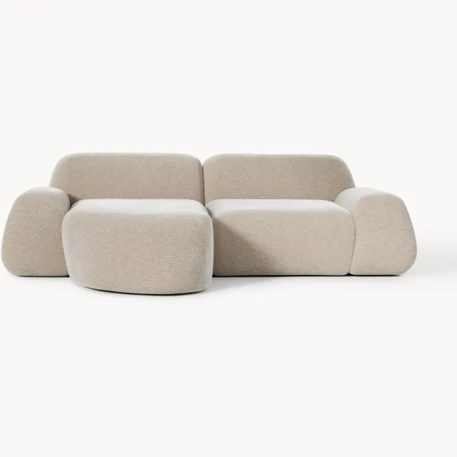 Westwing Collection Modulaire hoekbank Wolke (3-zits) beige