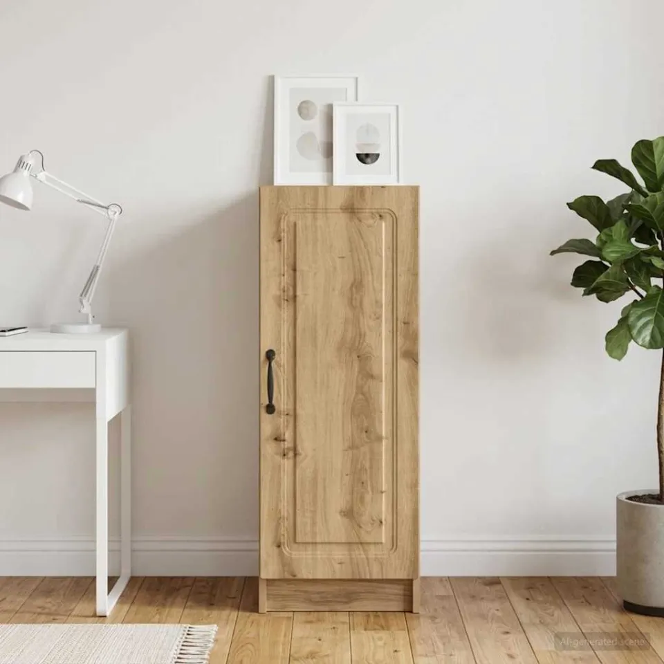 vidaXL Dressoir Artisanaal eiken 33 x 34,5 x 87 cm Bewerkt hout, foto 3