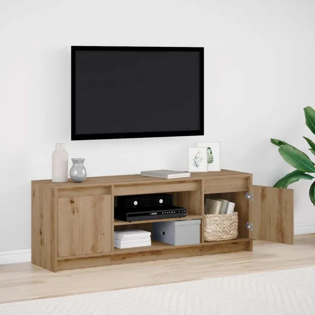 vidaXL TV Eenheden 139,5 x 34 x 50 cm Bruin Bewerkt hout, foto 2