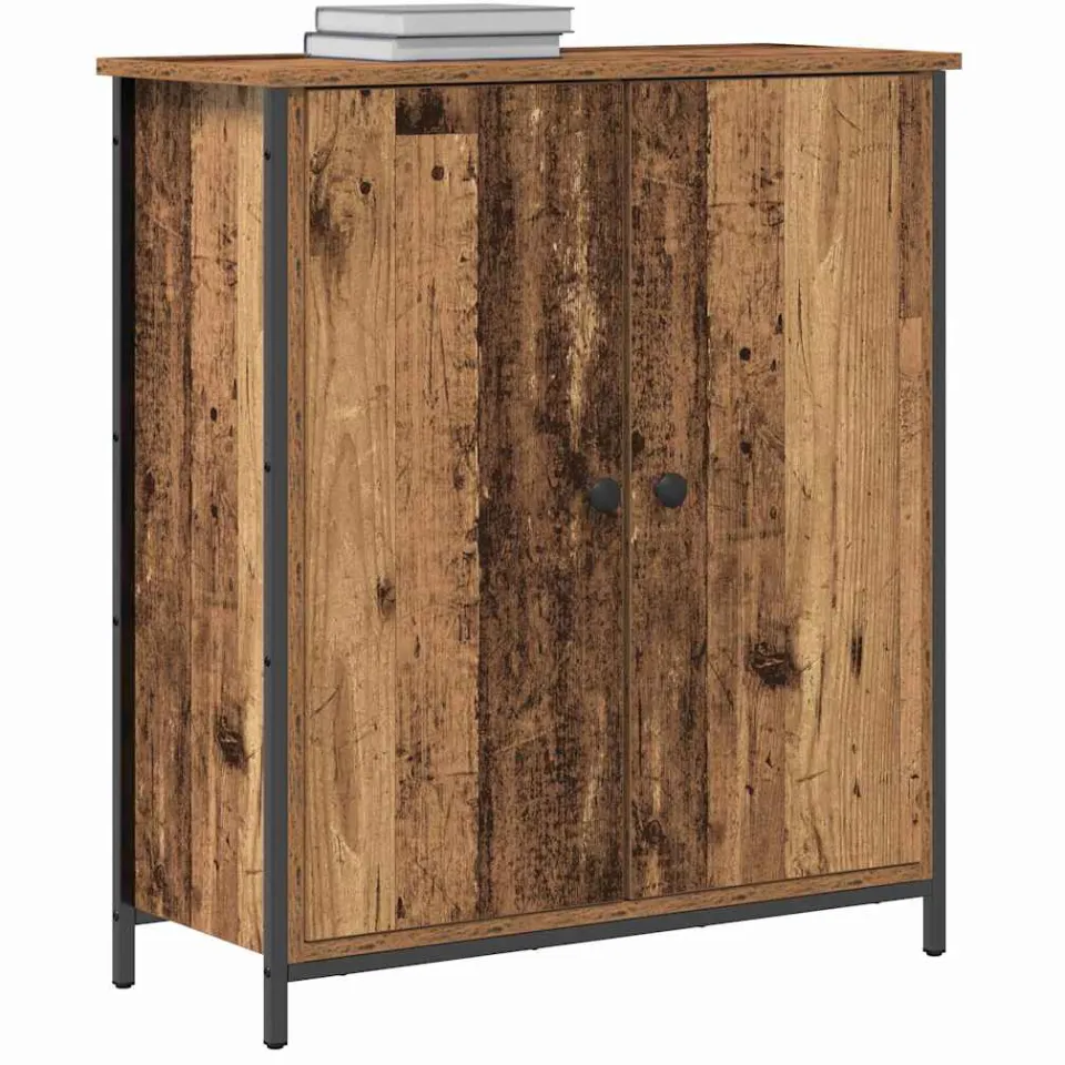 vidaXL Dressoir Oudhout 70 x 30 x 80 cm Bewerkt hout Bruin