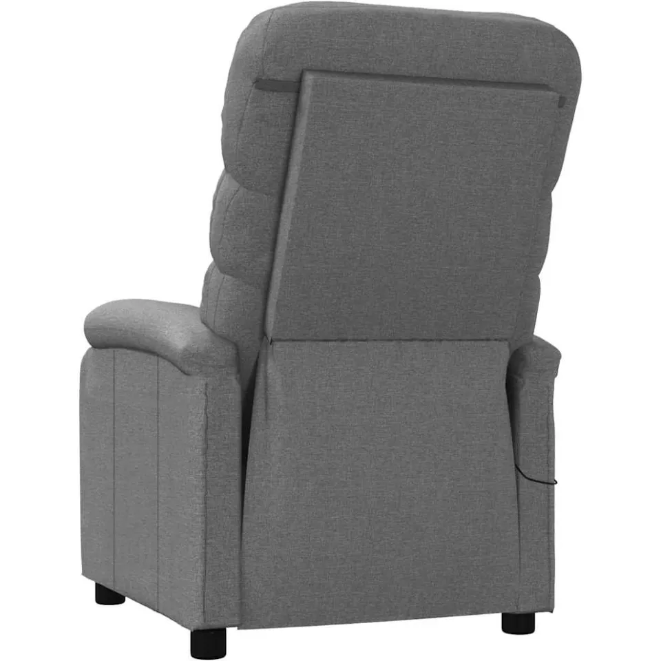 vidaXL Massagestoel stof donkergrijs grijs, foto 4