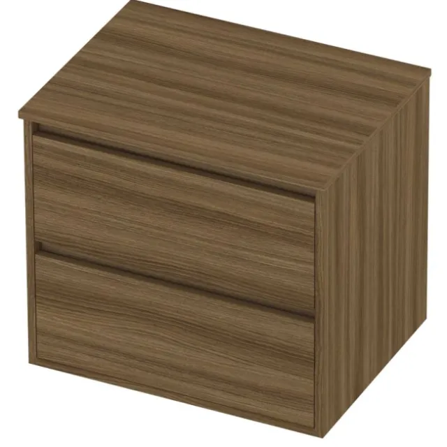 Proline Deck Badmeubelset Greeploos Symmetrisch Kader 60x46x54 cm Caramel Walnut Houtlook