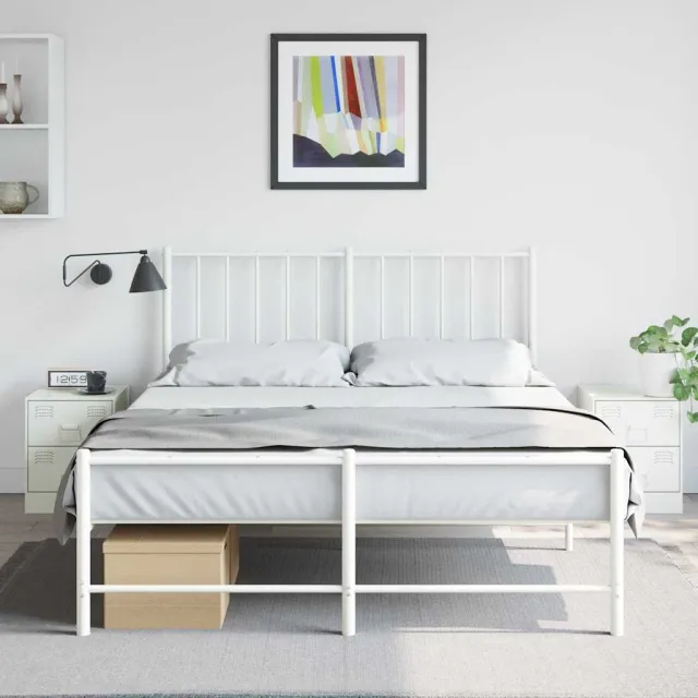 vidaXL Nachtkastjes 2 st 34,5x39x44 cm staal wit, foto 2