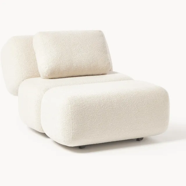 Westwing Collection Teddy fauteuil Caterpillar Beige