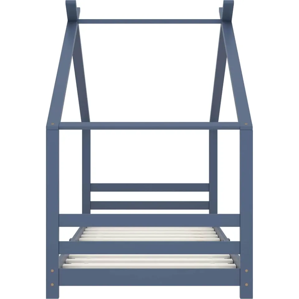 vidaXL Kinderbedframe massief grenenhout grijs 90x200 cm, foto 3