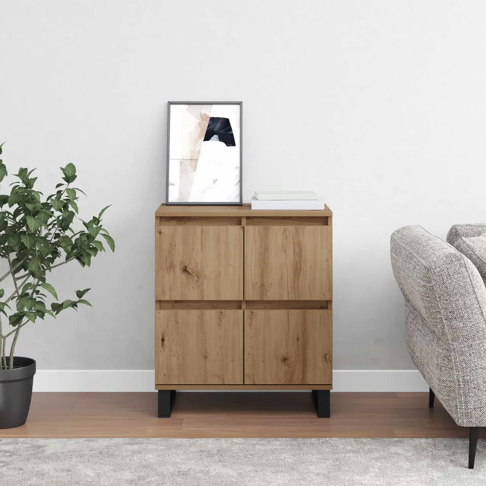 vidaXL Dressoir Artisan Eiken 60 x 35 x 70 cm, foto 3
