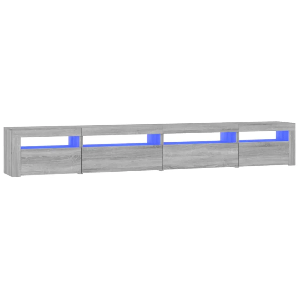 vidaXL Tv-meubel met LED-verlichting 270x35x40 cm grijs sonoma eiken