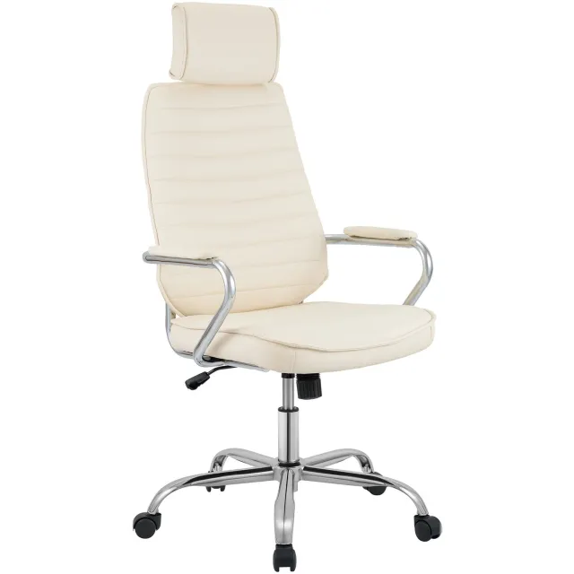 Luxe Comfort Bureaustoel - Verstelbaar - Crème creme
