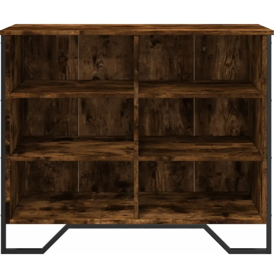 vidaXL Dressoir 91x35,5x74,5 cm bewerkt hout gerookt eikenkleurig, foto 4