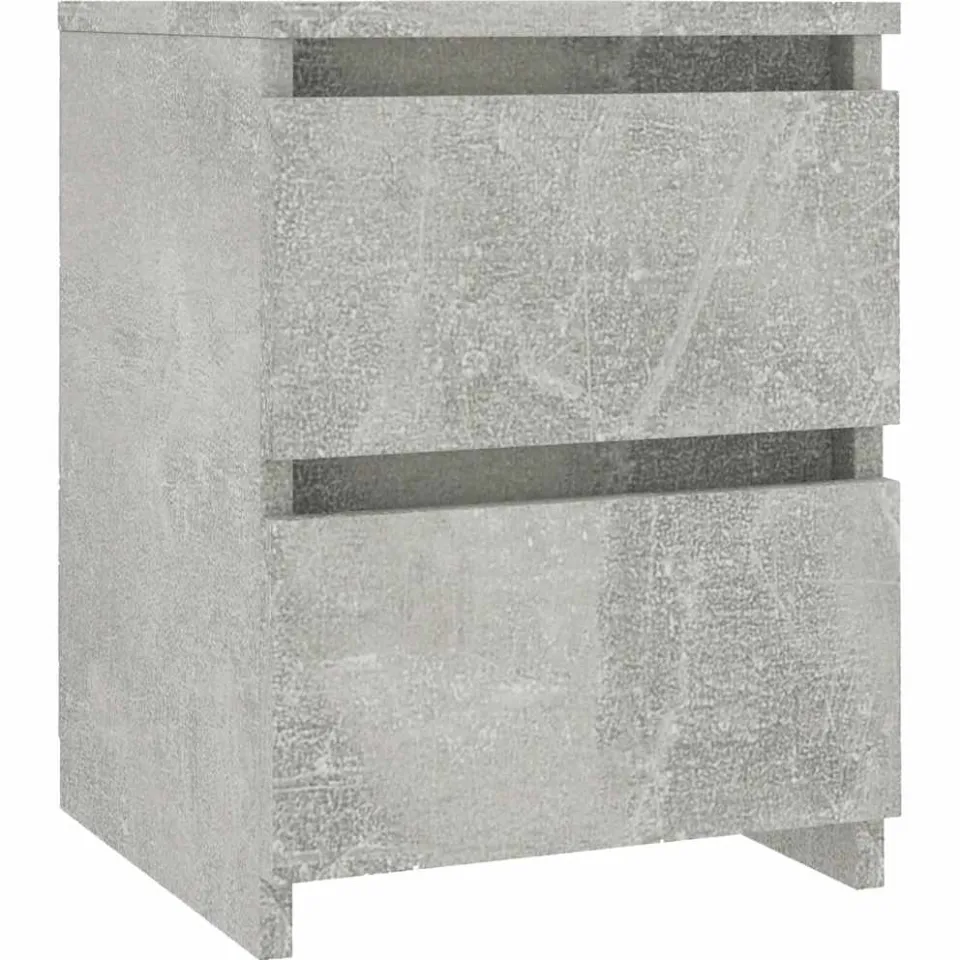 vidaXL Nachtkastje 30x30x40 cm bewerkt hout betongrijs grijs, foto 3