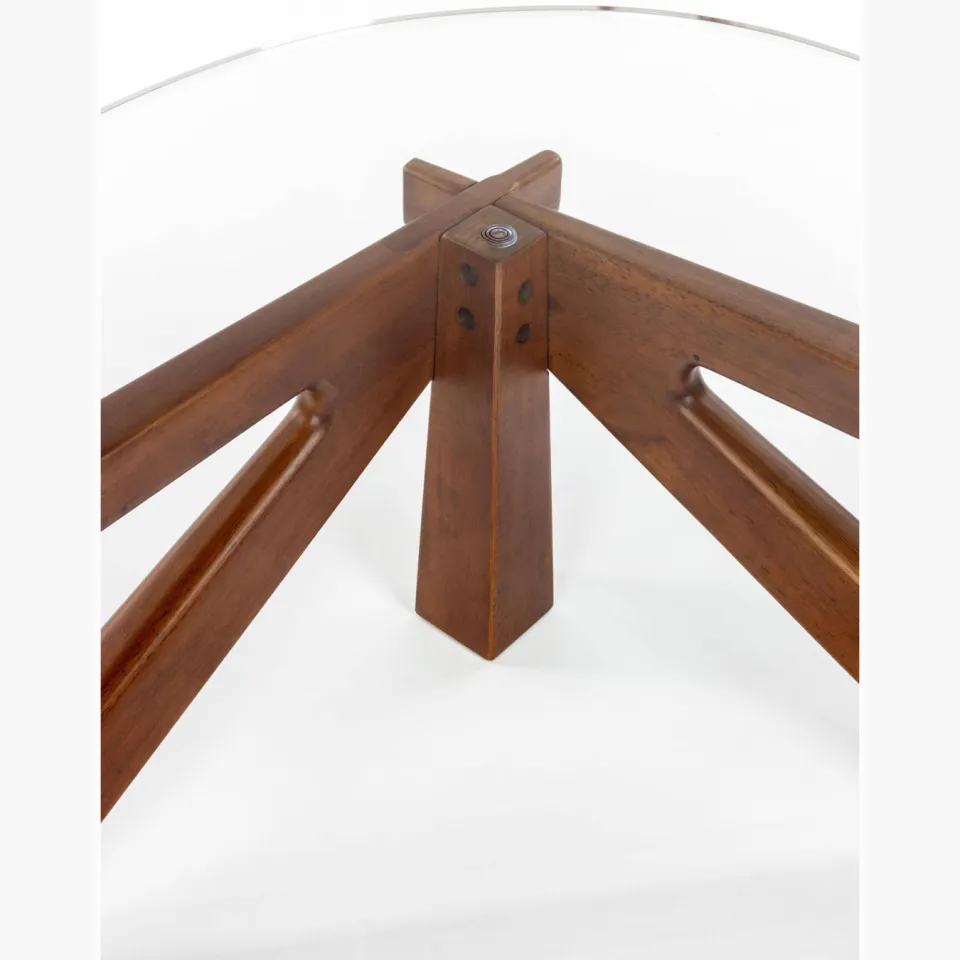 Dutchbone salontafel Norwin Salontafel Hout/ Glas (90x126 cm) Naturel, foto 5