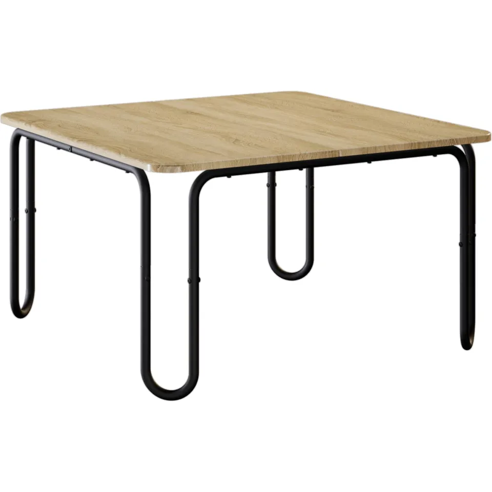 vidaXL Salontafel Sonoma Eiken 100 x 100 x 45 cm Bewerkt hout, foto 3