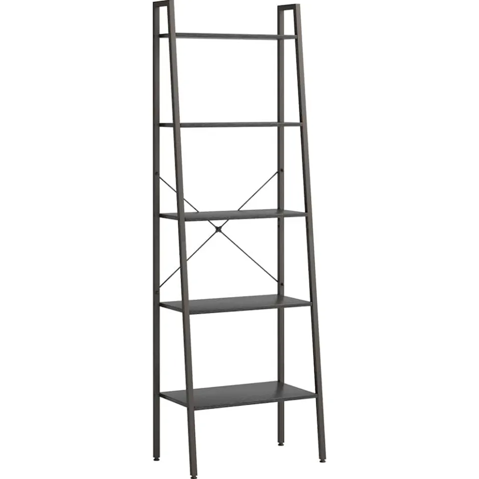 vidaXL Opbergmeubel met 5 lagen 56x35x174 cm zwart, foto 3