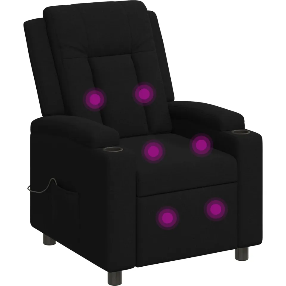 vidaXL Massage-relaxstoel Zwart 75 x 95 x 100 cm Stof