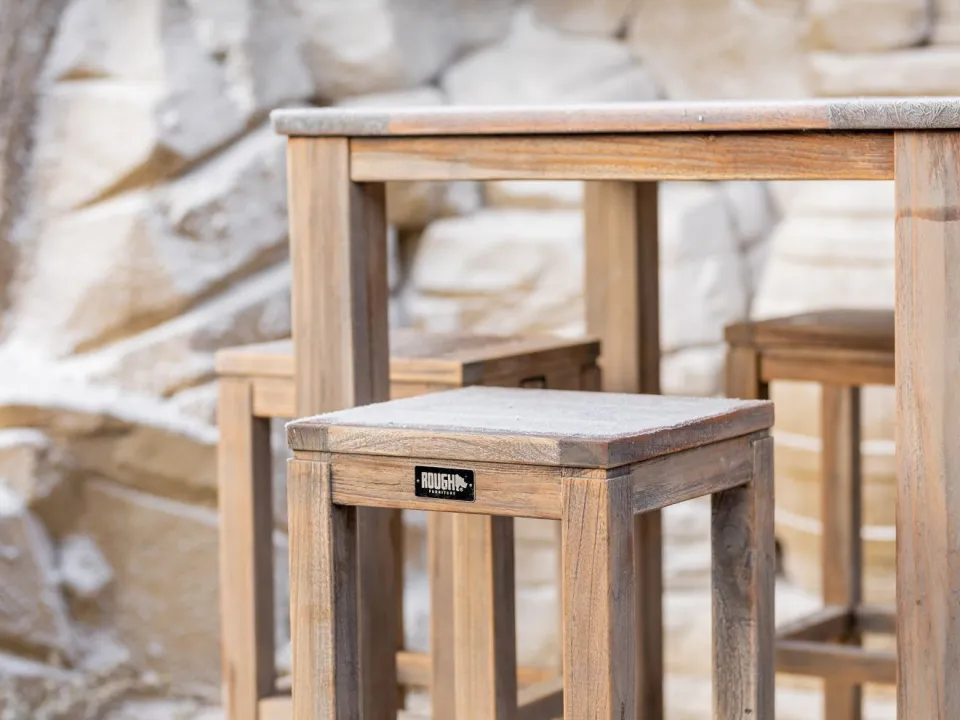 ROUGH Furniture ROUGH-X 80cm barset 5-delig bruin, foto 5
