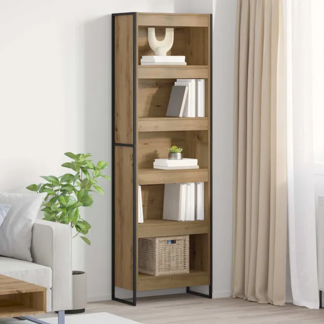 vidaXL Boekenkast 60 x 30 x 189,5 cm Artisanaal eiken, foto 2