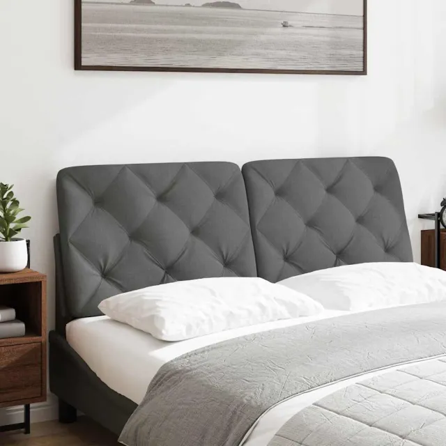 vidaXL Hoofdbordkussen 120 cm stof grijs