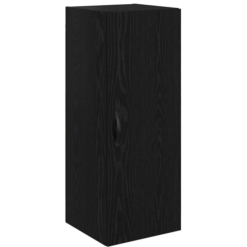 vidaXL Wandkast Zwart Eiken 34,5 x 34 x 90 cm Bewerkt hout
