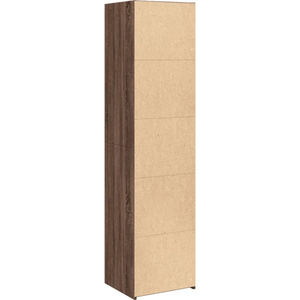 vidaXL Hoge kast 45x41x185 cm bewerkt hout bruin eikenkleurig, foto 3