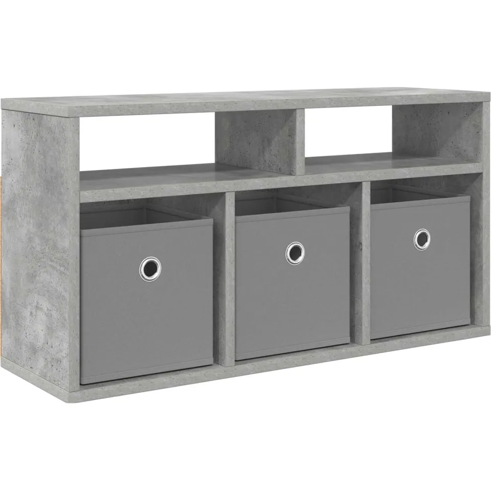 vidaXL Laagkast met lade Beton Grijs 72 x 22,5 x 38 cm, foto 3
