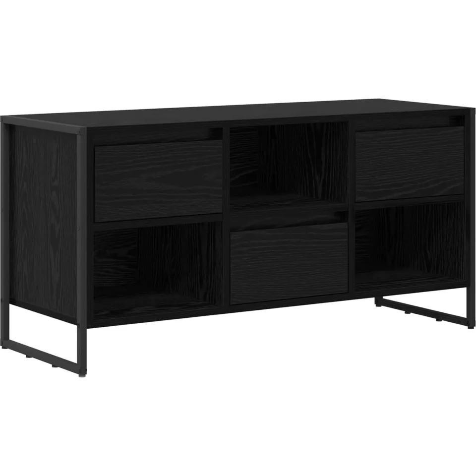 vidaXL TV-kast 100 x 36 x 49,5 cm Zwart Eiken Bewerkt hout, foto 3