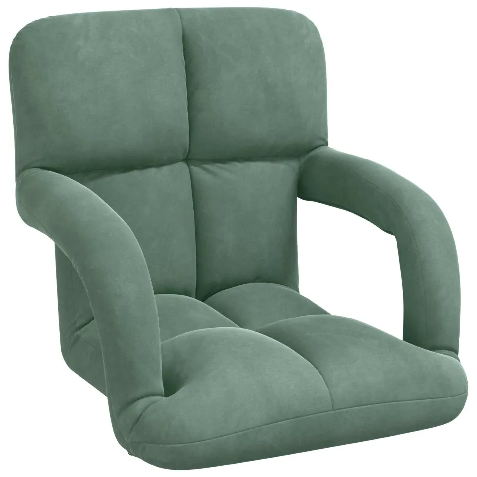 vidaXL Verstelbare vlo stoelen Zeegroen Fluweel