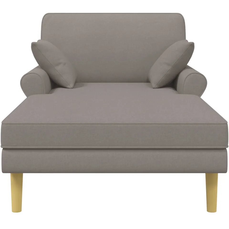 vidaXL Chaise longue Taupe Stof
