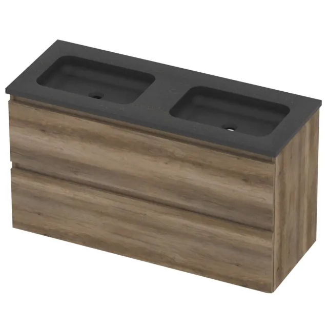 Basic-Line Rocky 46 Badmeubelset Hardsteen 120x46x62 cm R46BSCSO120D0 Scotch Oak Blue Stone Grijs