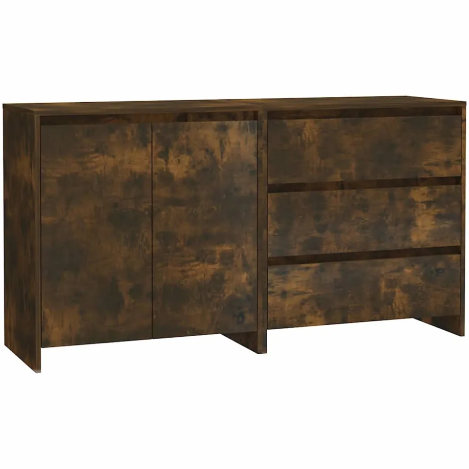 vidaXL 2 st Dressoirs bewerkt hout gerookt eikenkleurig, foto 3