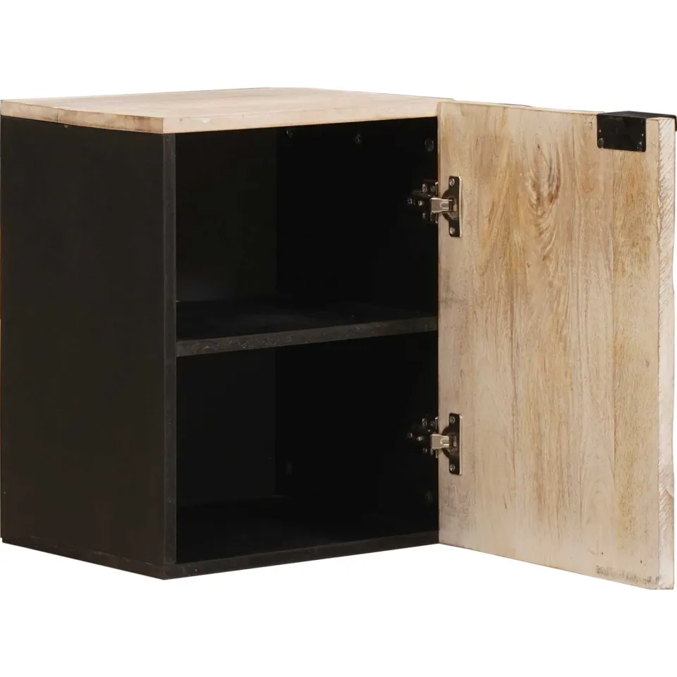 vidaXL Badkamer Hangkast Wit 38 x 33 x 48 cm Massief Mango Hout, foto 2