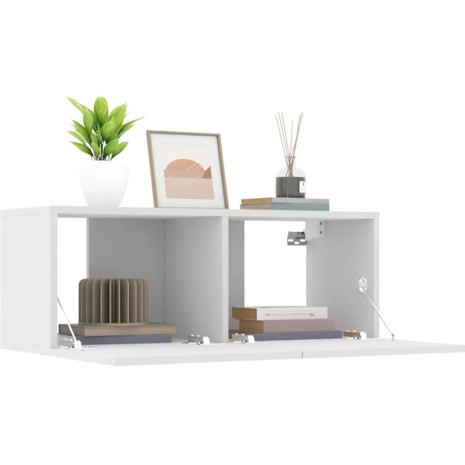 vidaXL Tv-meubels 2 st 80x30x30 cm bewerkt hout wit, foto 4