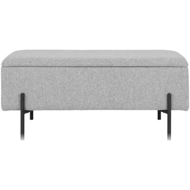 Nest of Nora Opbergbank Yorra - Met opbergruimte 95x36.5x43 cm - Licht grijs Lichtgrijs