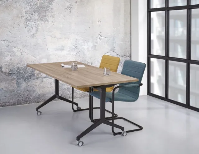ABC Kantoormeubelen Universele klaptafel Hyper breed 160CM diep 80CM bladkleur Ahorn framekleur Antraciet (Ral 7016) Antraciet (Ral 7016)/Ahorn