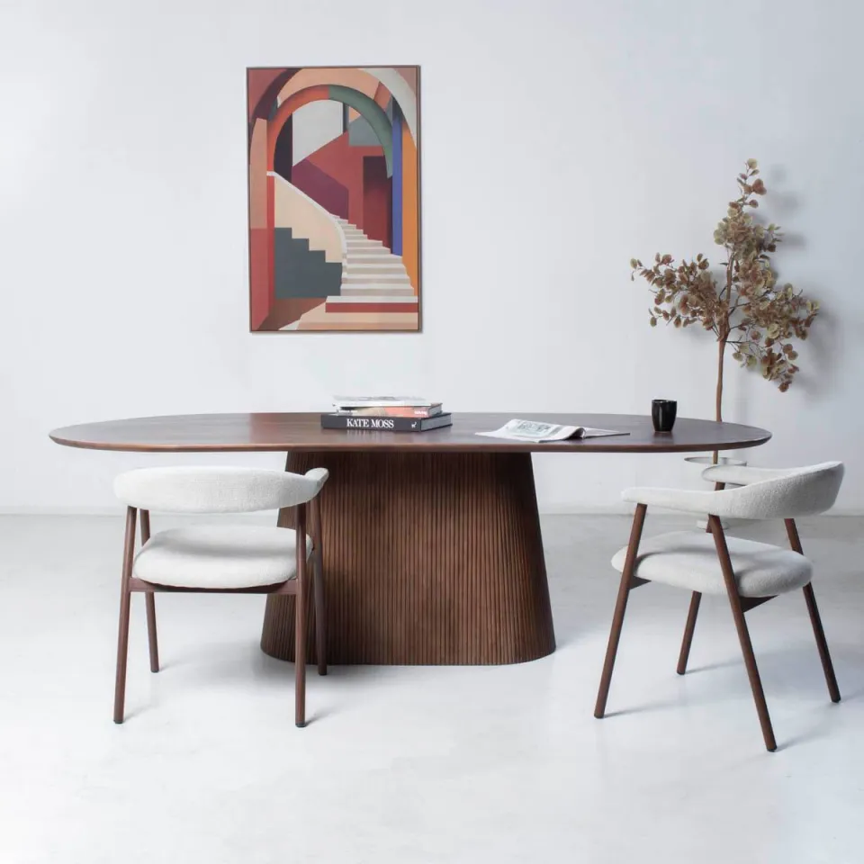 Giga Meubel Eettafel Salvador - Donkerbruin Hout - 240x110x76cm, foto 2