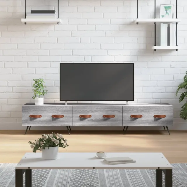vidaXL Tv-meubel 150x36x30 cm bewerkt hout grijs sonoma eikenkleurig, foto 2