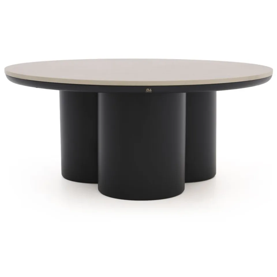 Apple Bee Tonga bijzet tuintafelset ø 80cm (h: 36cm)/ø 60cm (h: 44cm) zwart, foto 4